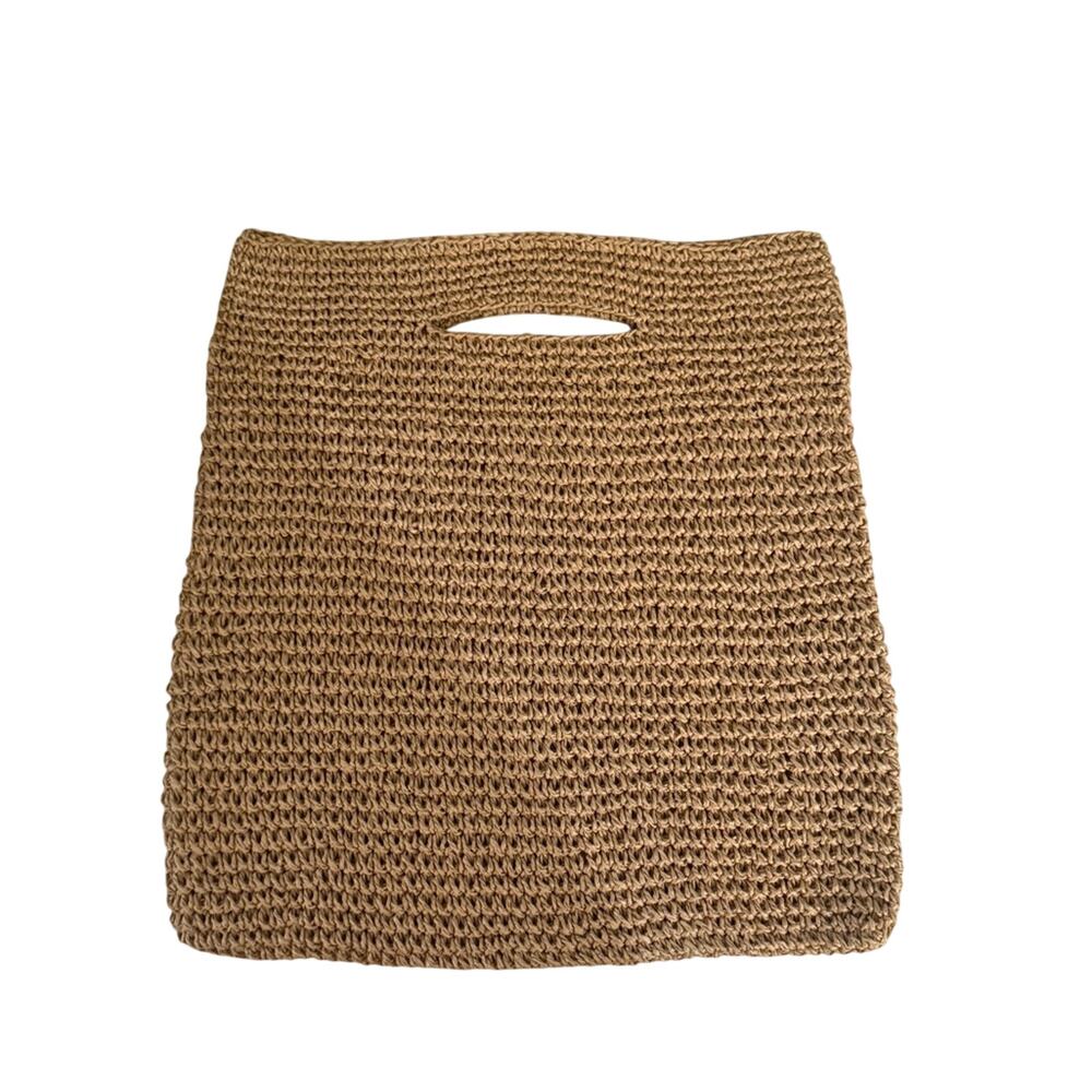 Spring Shop Crochet Raffia Bag = NWT